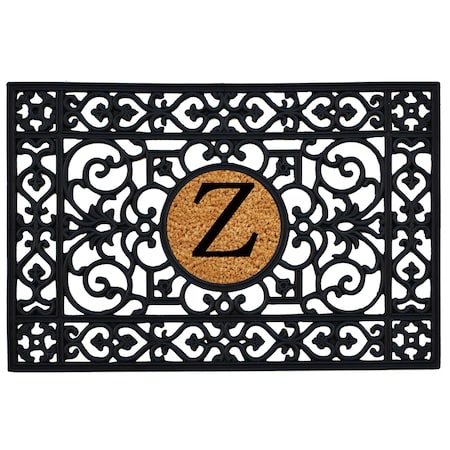 Calloway Mills Monogram Insert Door Mat, Black, Natural, 24 in W x 36 in L 160012436Z